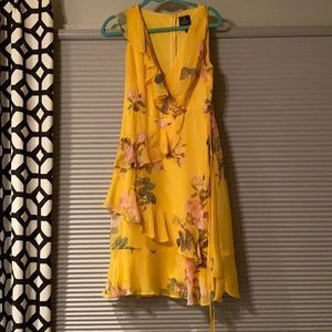 Adrianna Papell Yellow floral dress